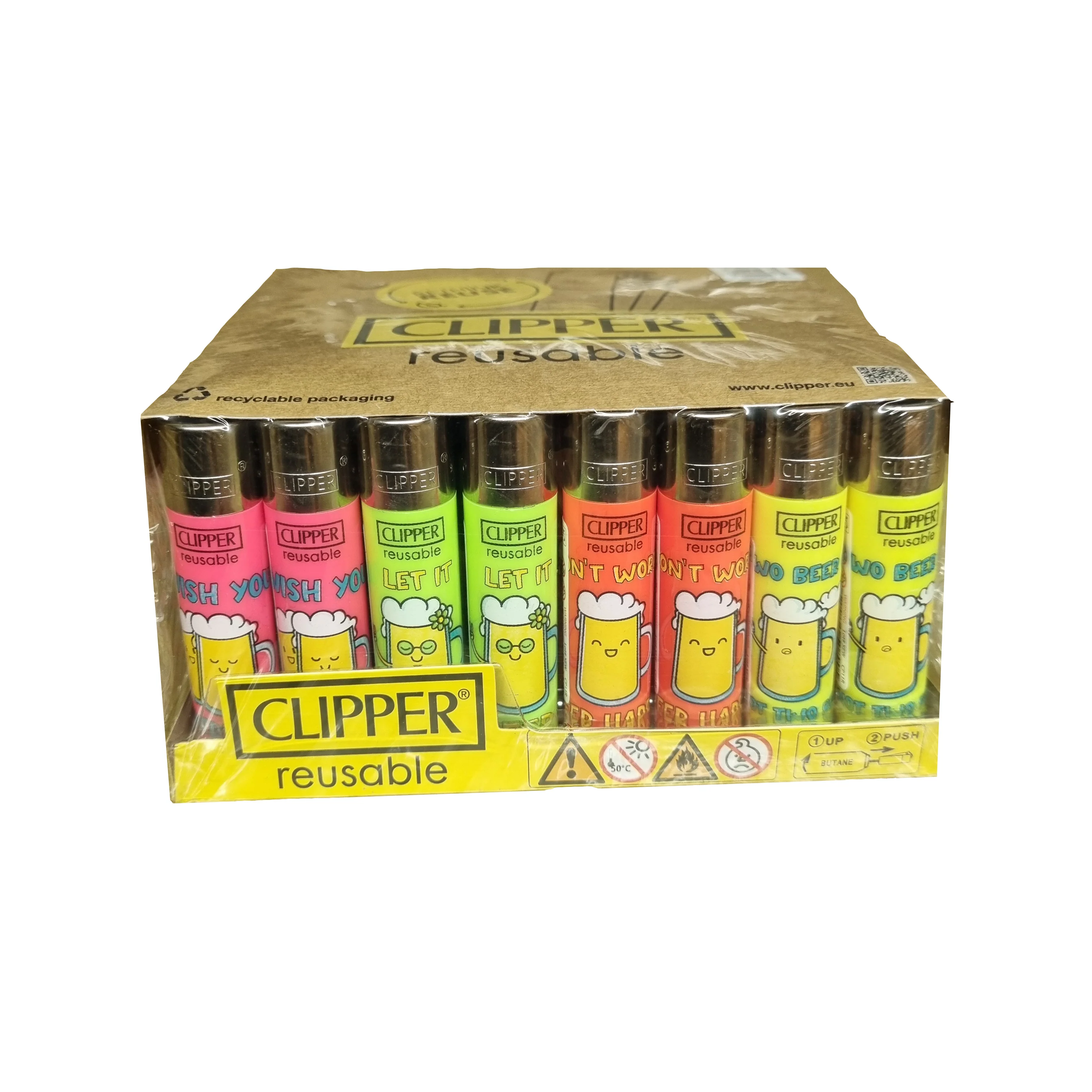 Clipper Lighter - Beer Quotes (Tray of 48)